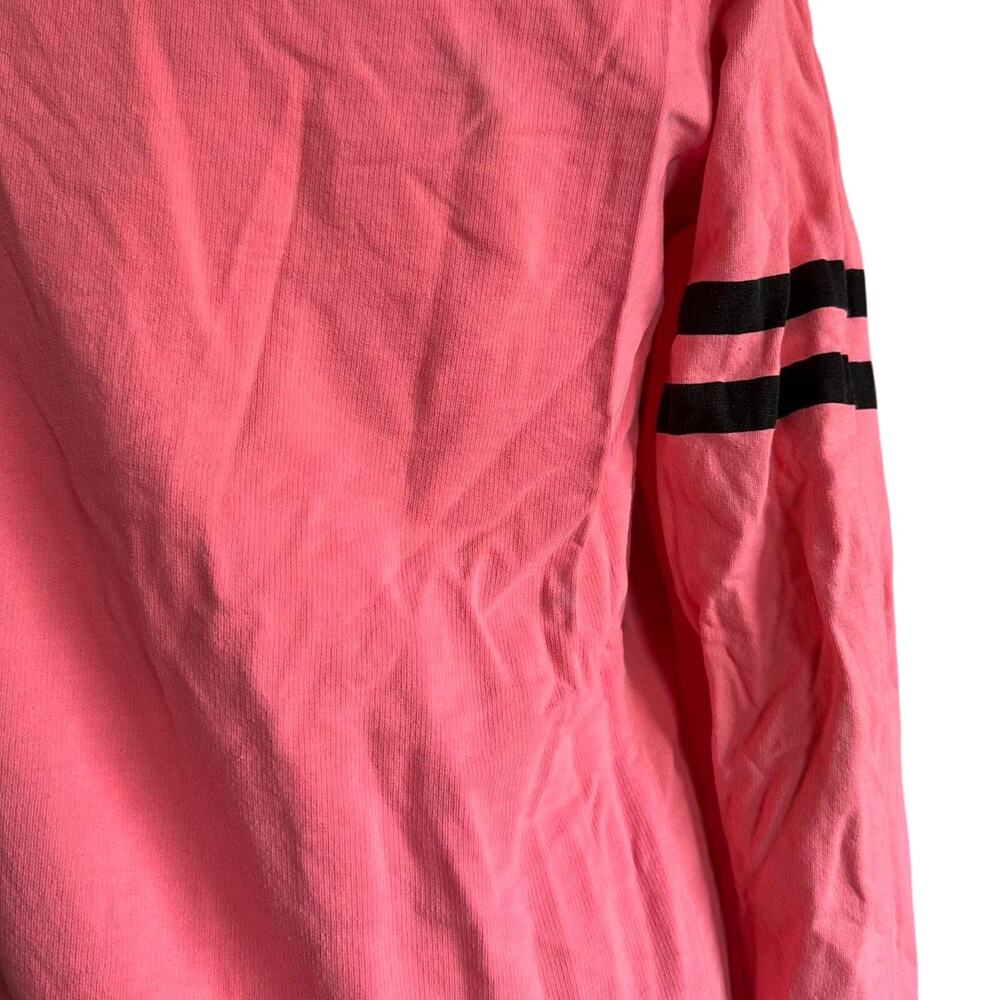 Womens Sweatshirt Size Large Coral Pink Retro Vibe Cowl Neck Workout Outdoor Gym - Picture 5 of 7